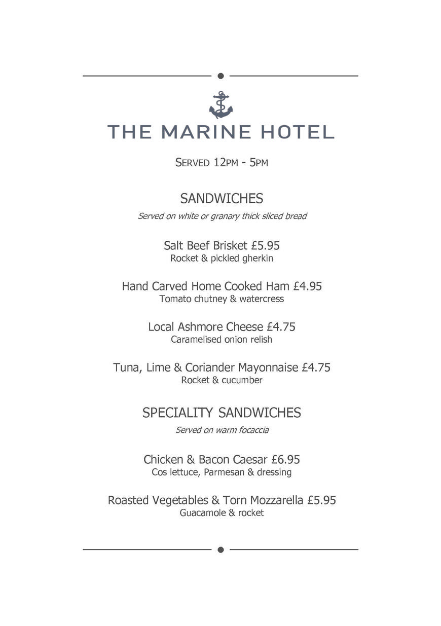  Pricelists of The Marine Hotel In Whitstable Marine Parade Tankerton - Photo 2 of 10