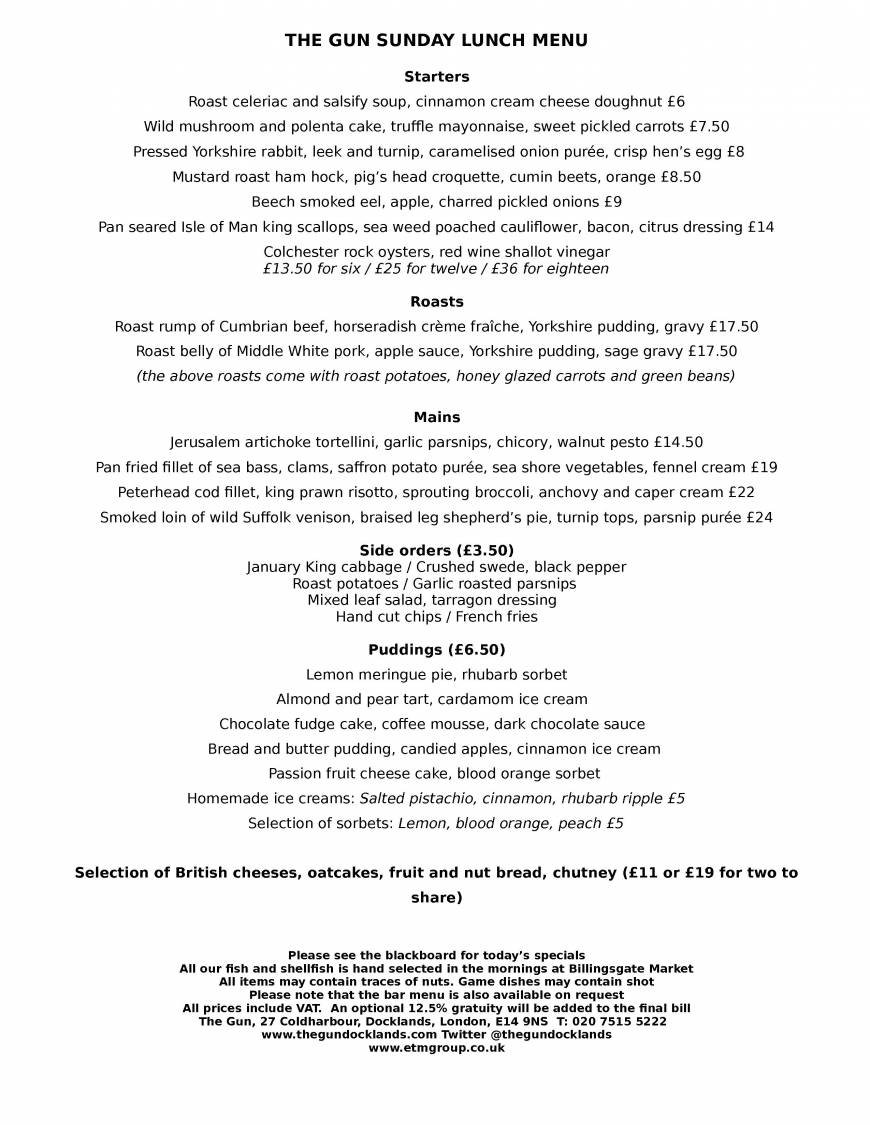  Pricelists of The Gun 27 Coldharbour Docklands - Photo 3 of 5