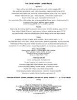 Menus & Prices, The Gun, London