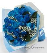 blue rose bouquet by 24hrscityflorist.com, 24hrs City Florist Singapore, Singapore