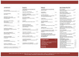 Menus & Prices, Osteria Due Fratelli, Hornchurch