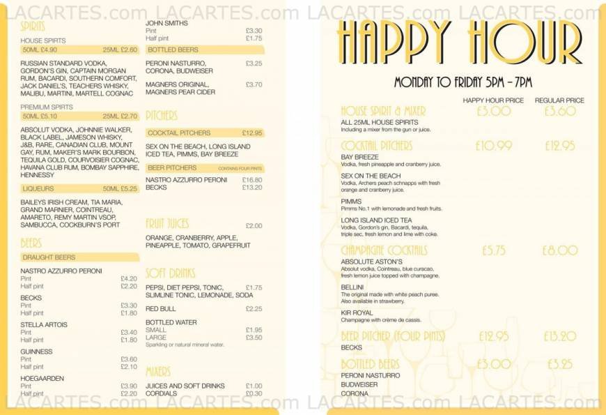  Pricelists of Aston's Champagne & Wine Bar 187 Marsh Wall - Photo 6 of 6