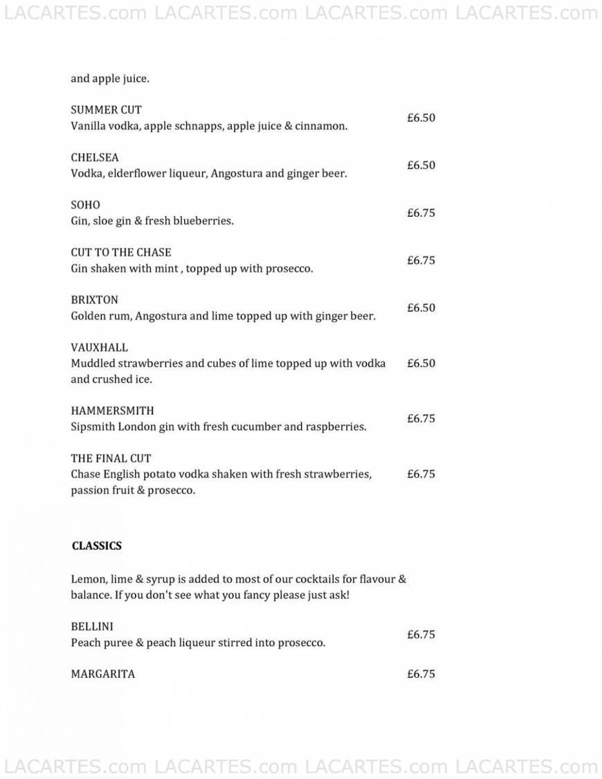  Pricelists of The Cut Bar 66 The Cut - Photo 4 of 48