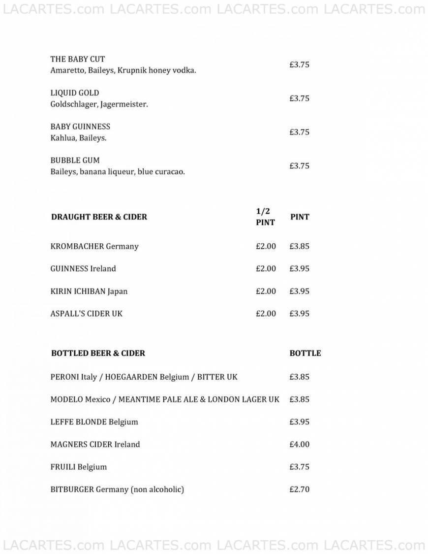  Pricelists of The Cut Bar 66 The Cut - Photo 6 of 48