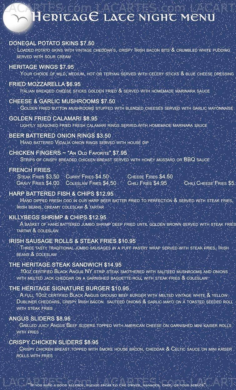  Pricelists of The Heritage Bar & Restaurant - NY 960 McLean Ave, - Photo 4 of 4