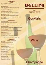 Menus & Prices, Bellini Bar and Restaurant, Leigh on Sea