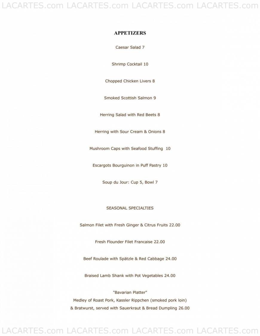  Pricelists of Jennifer's Restaurant - NY 715 Saw Mill River Road, - Photo 1 of 3