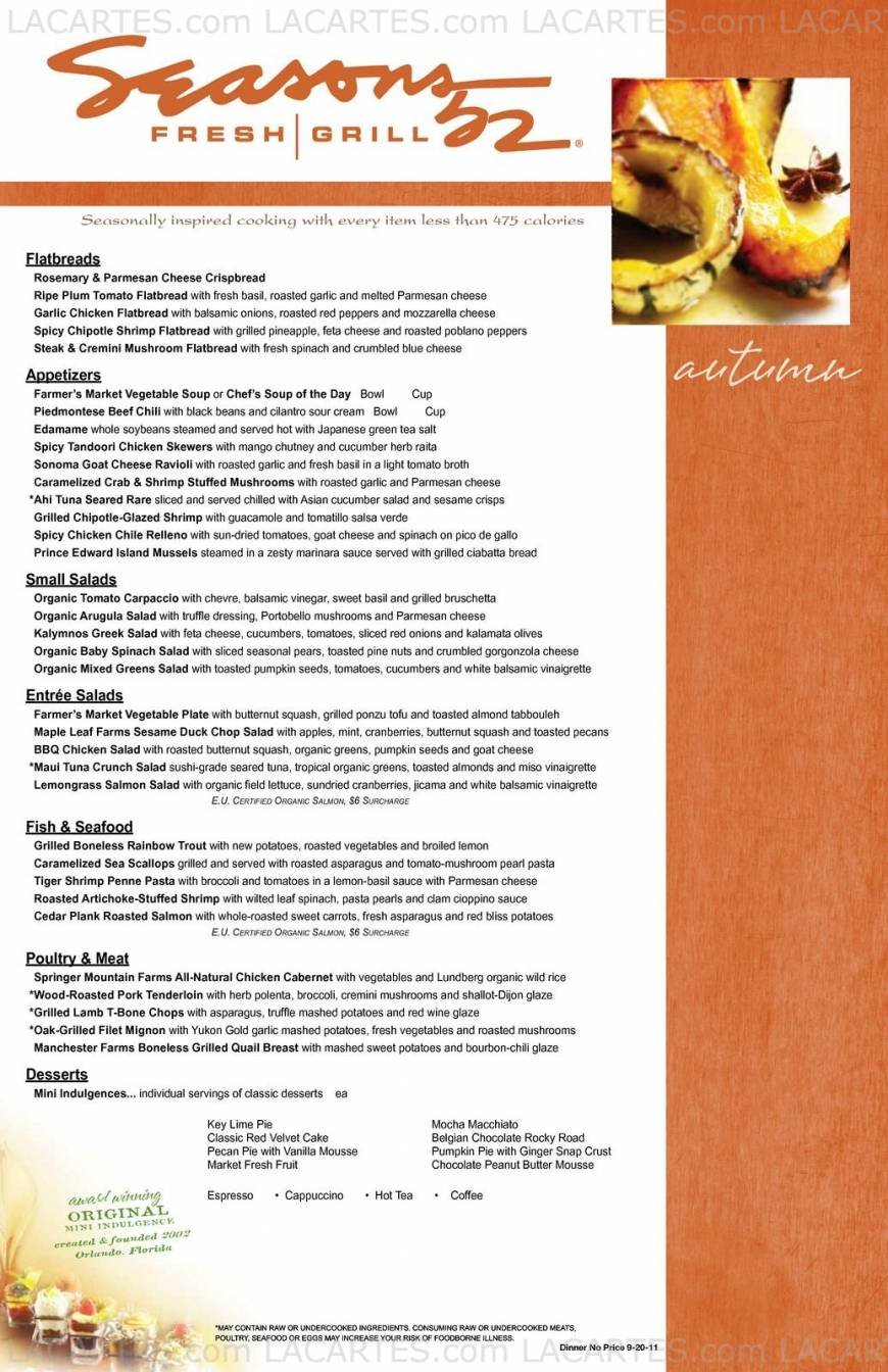  Pricelists of Seasons 52 Restaurant - Florida 463 East Altamonte Drive - Photo 5 of 8