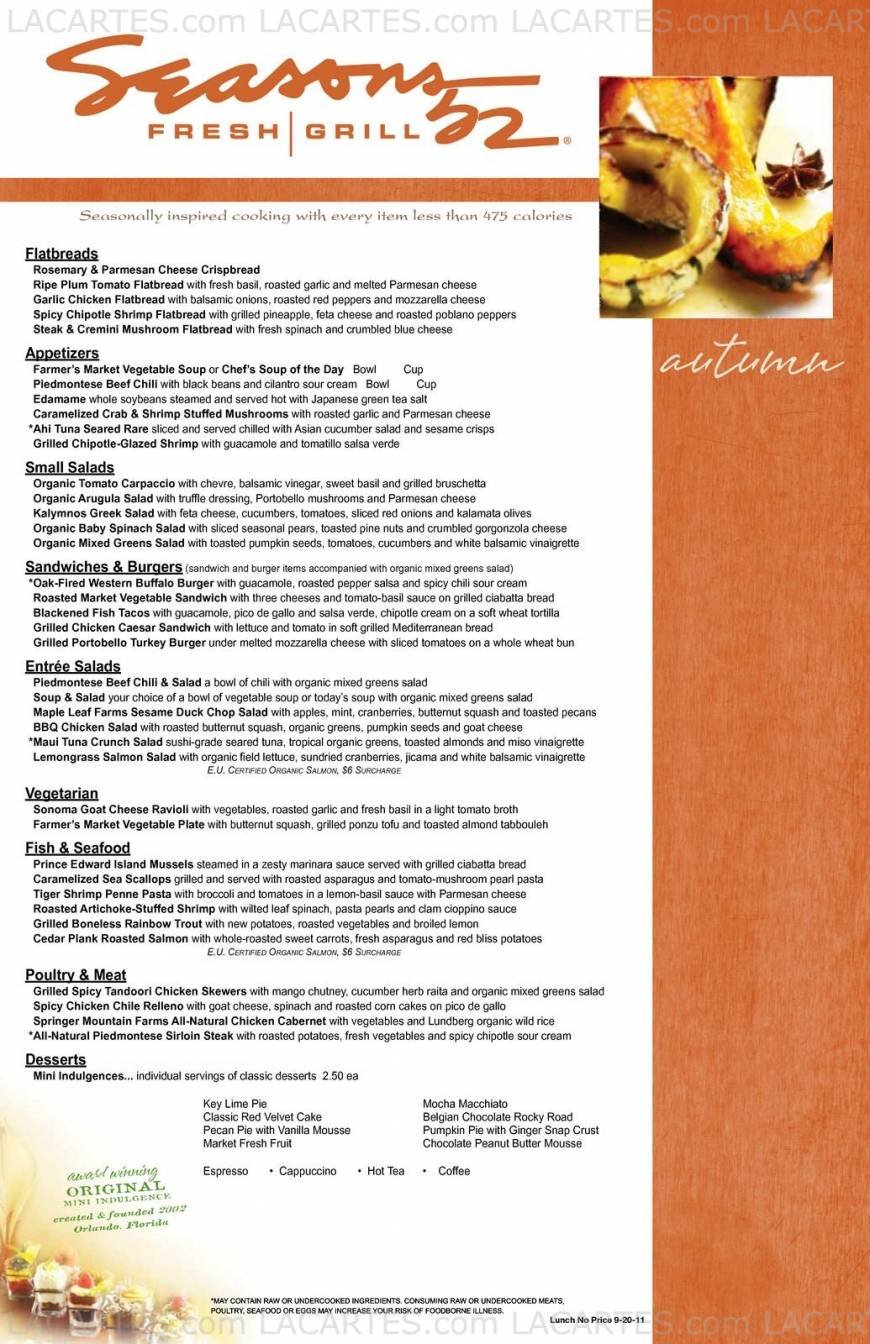  Pricelists of Seasons 52 Restaurant - Florida 463 East Altamonte Drive - Photo 7 of 8