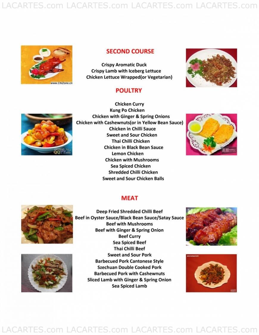  Pricelists of Yin Court Chinese Restaurant 153 St.Mary's Lane - Photo 2 of 7
