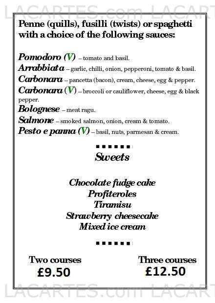  Pricelists of Da Livio Italian Restaurant Wakefield 43 Dale Street - Photo 4 of 12