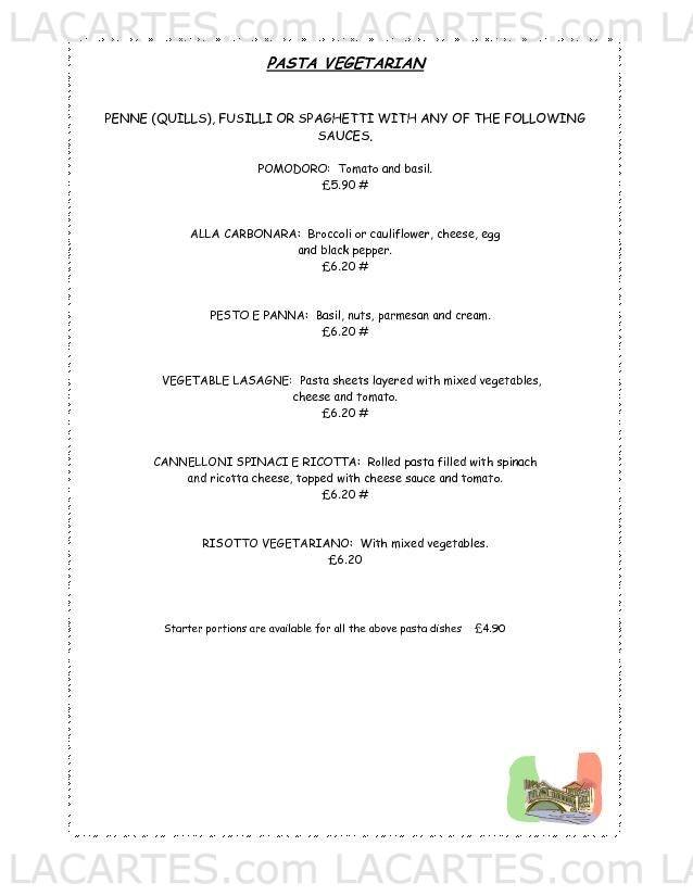  Pricelists of Da Livio Italian Restaurant Wakefield 43 Dale Street - Photo 8 of 12