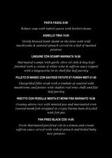 Menus & Prices, Osteria Da Fabrizio, Orpington