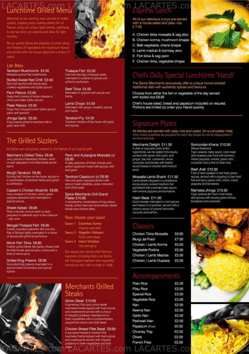 Pricelists of The Spice Merchant The Big Windsor, Stuart Street - Photo 2 of 7