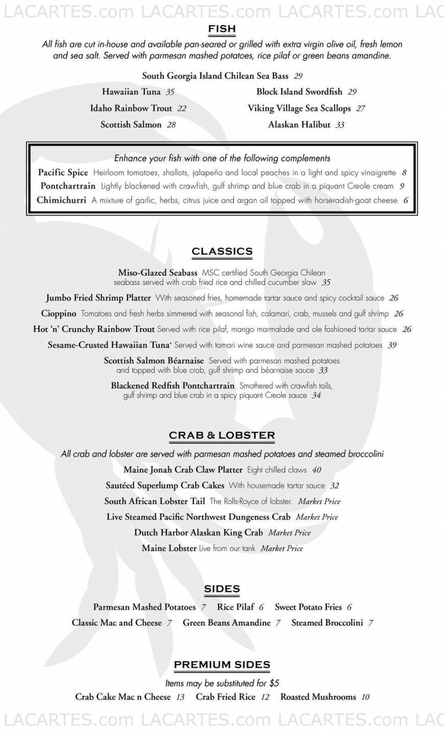  Pricelists of Truluck's Restaurant - Boca Raton, FL 351 Plaza Real - Photo 4 of 4