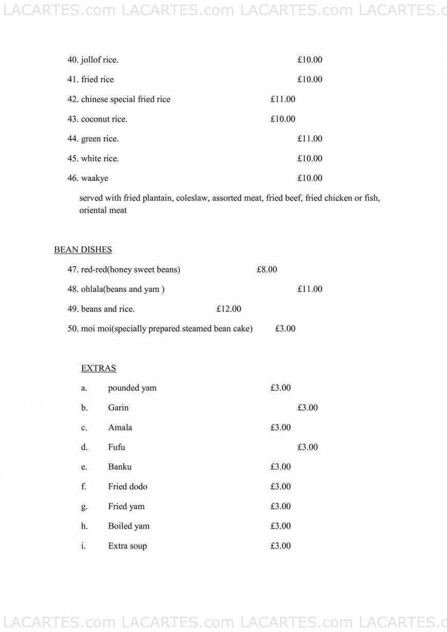  Pricelists of Flames Wine Bar & Restaurant 221 Lee High Rd Lewiham - Photo 3 of 5