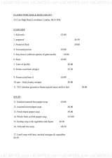 Menus & Prices, Flames Wine Bar & Restaurant, LONDON