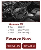Menus & Prices, Exotic Rides of Miami, Miami