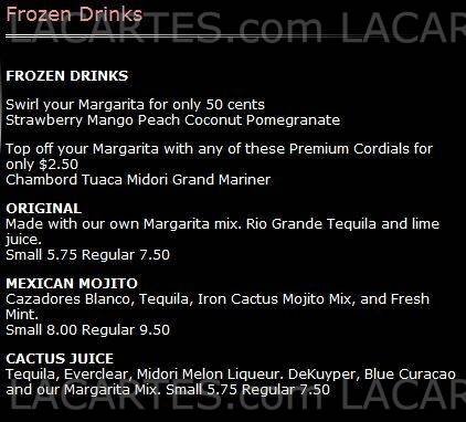  Pricelists of Iron Cactus Mexican Grill & Margarita Bar Hill Country Galleria 13420 Galleria Circle Suite A128 - Photo 23 of 23
