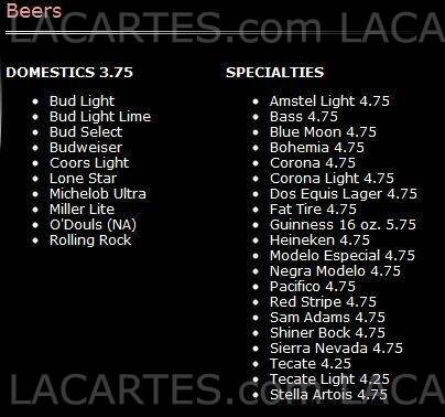  Pricelists of Iron Cactus Mexican Grill & Margarita Bar Hill Country Galleria 13420 Galleria Circle Suite A128 - Photo 18 of 23