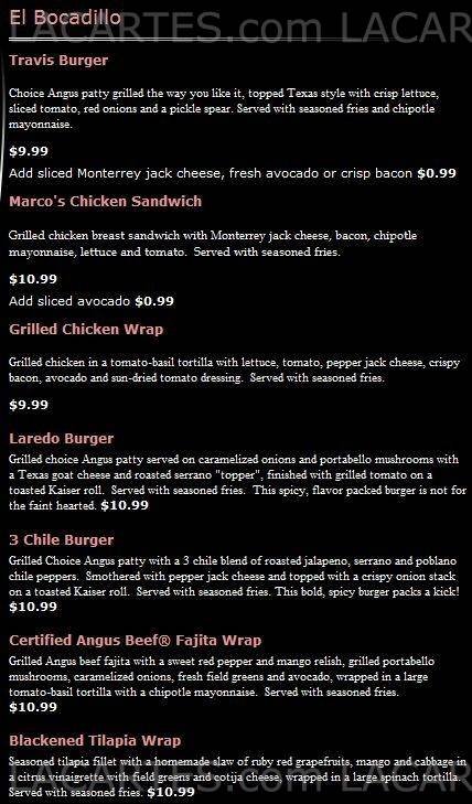  Pricelists of Iron Cactus Mexican Grill & Margarita Bar Hill Country Galleria 13420 Galleria Circle Suite A128 - Photo 9 of 23