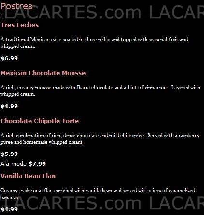  Pricelists of Iron Cactus Mexican Grill & Margarita Bar Hill Country Galleria 13420 Galleria Circle Suite A128 - Photo 7 of 23