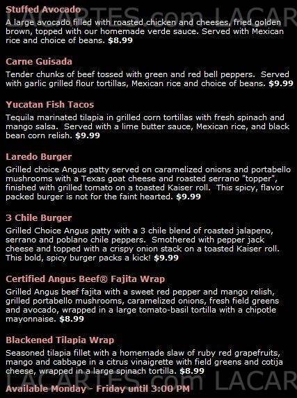  Pricelists of Iron Cactus Mexican Grill & Margarita Bar Hill Country Galleria 13420 Galleria Circle Suite A128 - Photo 4 of 23