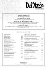 Menus & Prices, Del'aziz, London