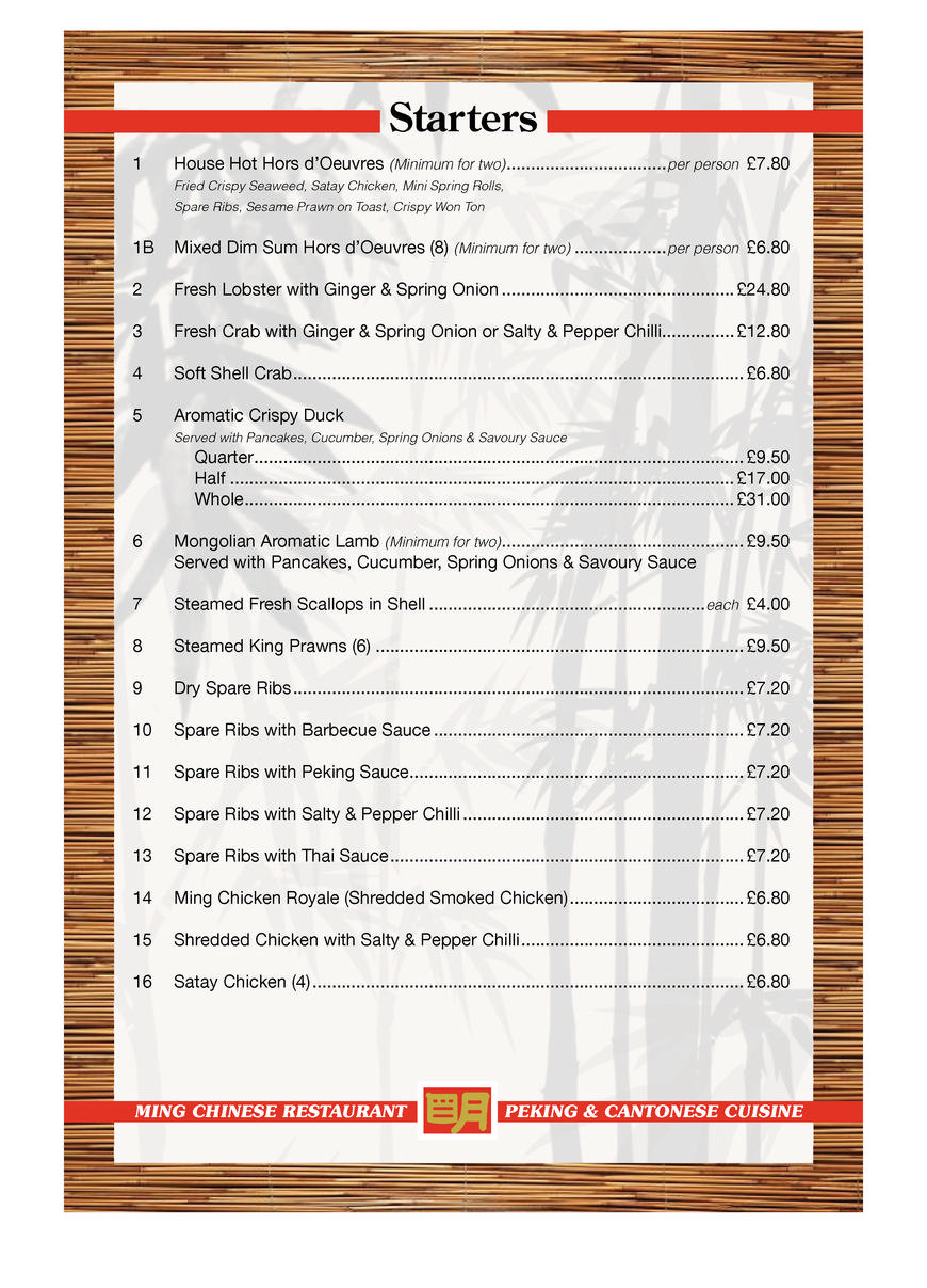  Pricelists of Ming Restaurant 23 Station Square - Photo 3 of 14