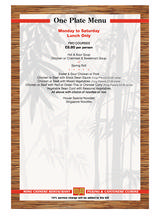 Menus & Prices, Ming Restaurant, Petts Wood