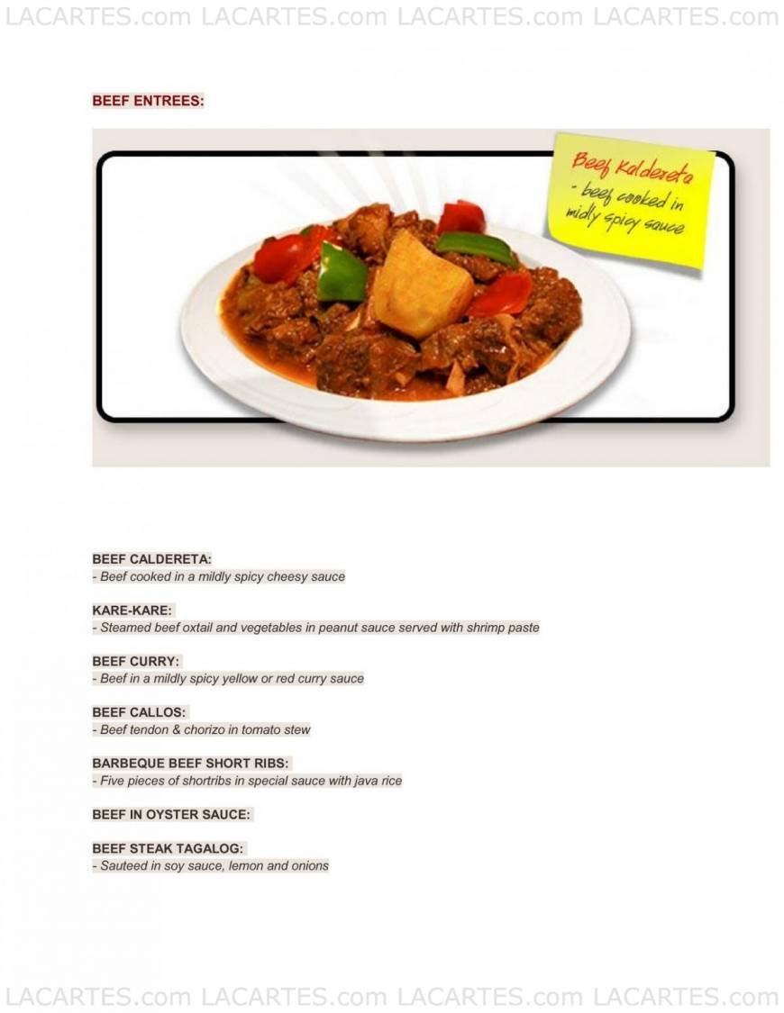  Pricelists of Bamboo Bistro 8516 Van Nuys Blvd. - Photo 2 of 9