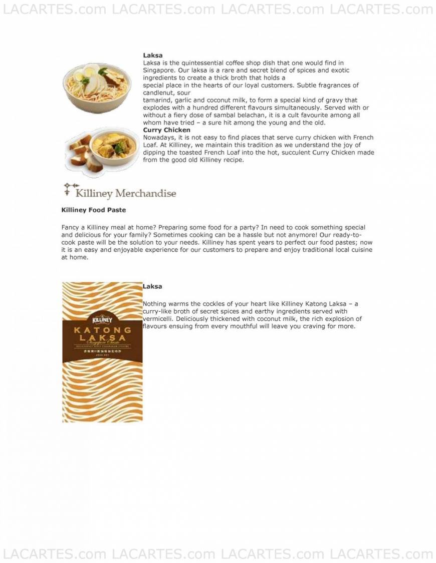  Pricelists of Killiney Kopitiam @ Paradiz Centre 1 Selegie Road 01-03  - Photo 2 of 5