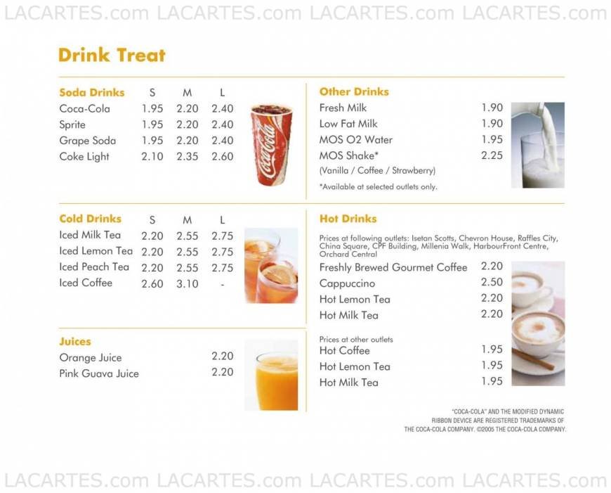  Pricelists of MOS Burger @ Ngee Ann City 391B Orchard Road  - Photo 5 of 5