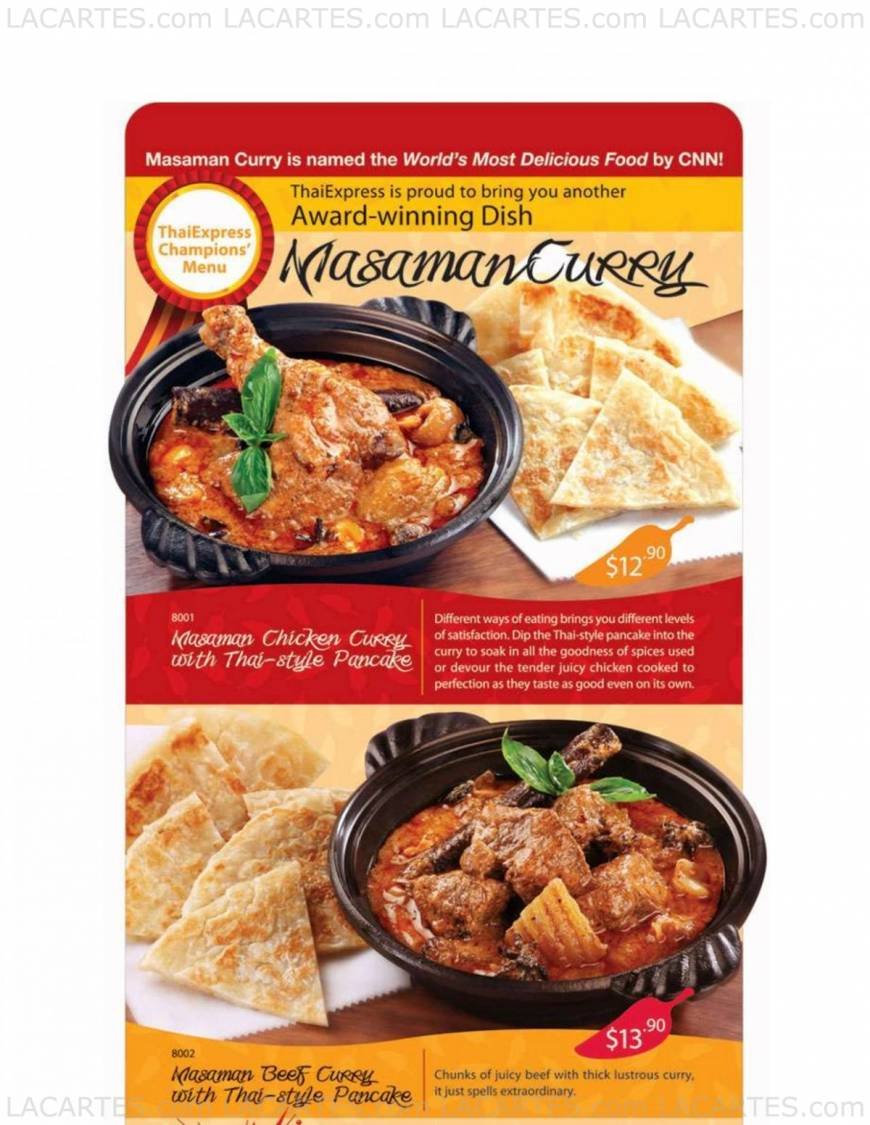  Pricelists of Thai Express @ CityLink 1 Raffles Link  - Photo 1 of 5