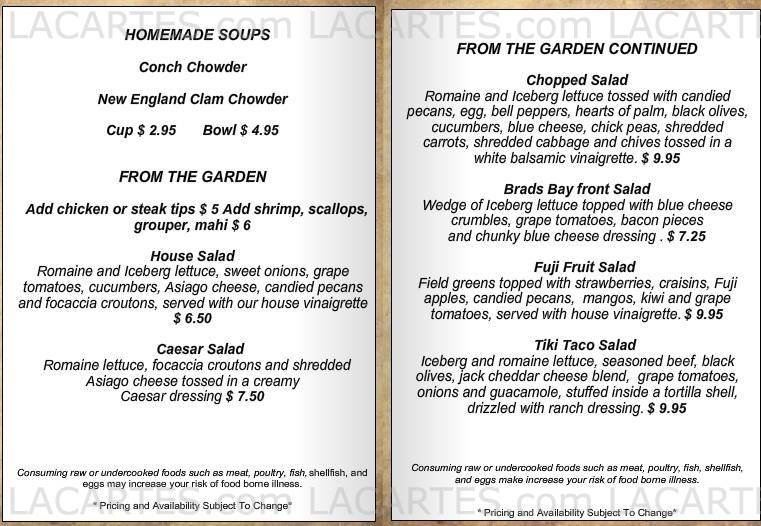  Pricelists of Coconut Jack's Waterfront Grille - FL 5370 Bonita Beach Rd. - Photo 2 of 6