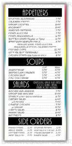 Pricelists of Rainbow Bar & Grill