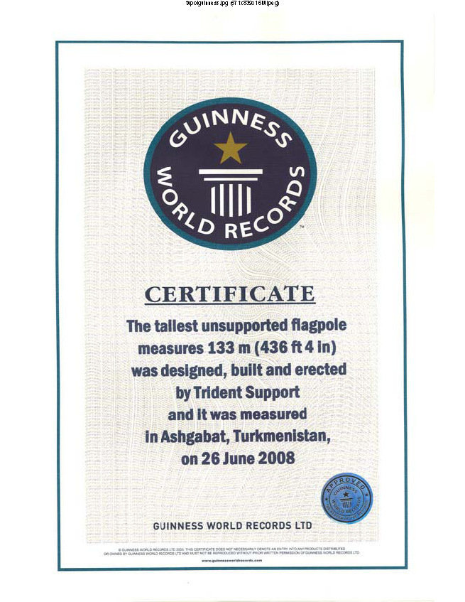 Ashgabat Guinness World record Ashgabat - Turkmenistan 133 m of Veth Consulting Al Wahda street - Photo 1 of 4