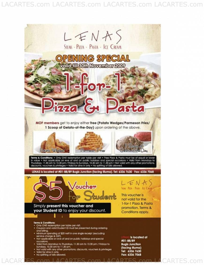  Pricelists of LENAS @ Raffles City Shopping 01-45/45A Raffles City Shopping - Photo 1 of 1