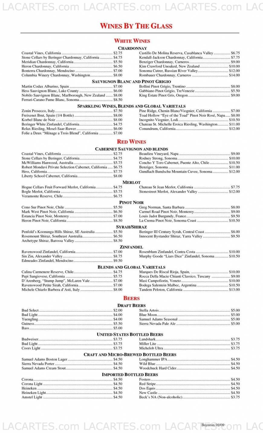  Pricelists of Village Tavern - Boynton Beach, FL 1880 North Congress Avenue, Suite 170 - Photo 5 of 14