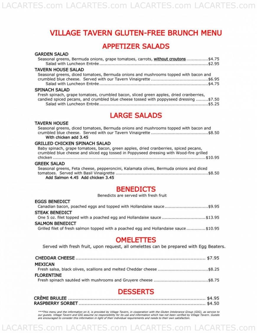  Pricelists of Village Tavern - Boynton Beach, FL 1880 North Congress Avenue, Suite 170 - Photo 10 of 14