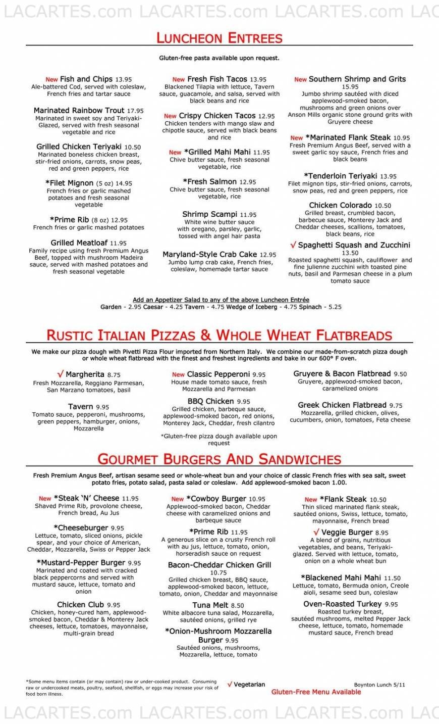 Pricelists of Village Tavern - Boynton Beach, FL 1880 North Congress Avenue, Suite 170 - Photo 13 of 14
