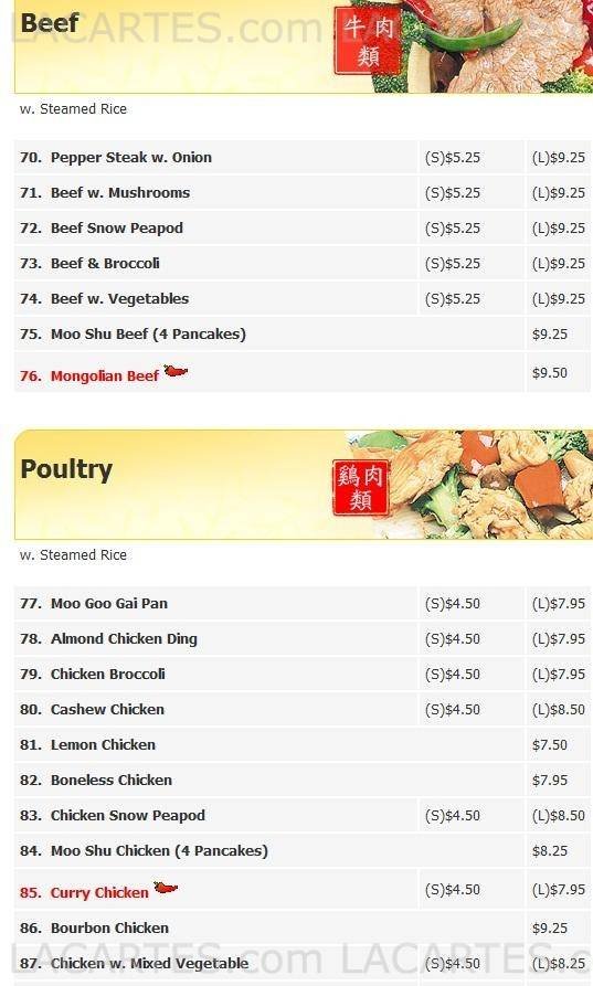  Pricelists of Fu Wing Chinese Restaurant - FL 4784 N. Congress Ave. - Photo 6 of 11