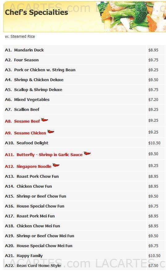  Pricelists of Fu Wing Chinese Restaurant - FL 4784 N. Congress Ave. - Photo 9 of 11