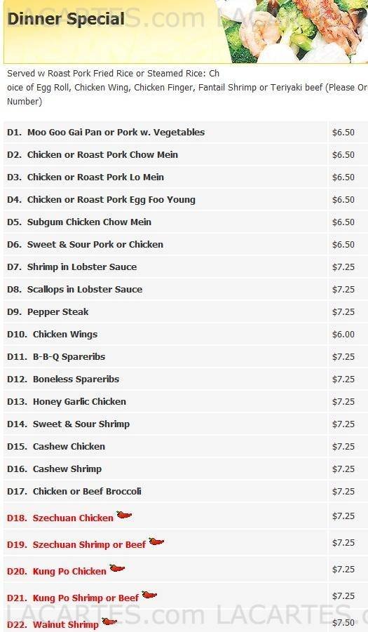  Pricelists of Fu Wing Chinese Restaurant - FL 4784 N. Congress Ave. - Photo 11 of 11