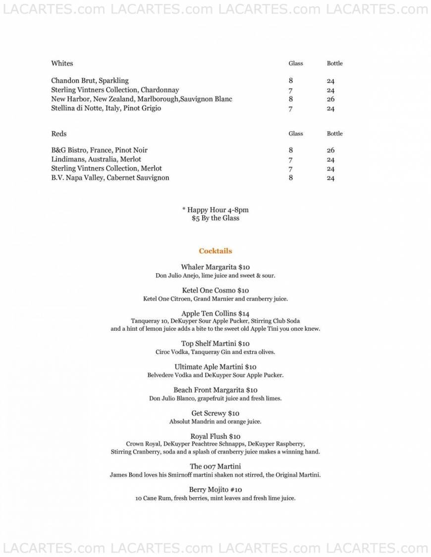  Pricelists of Venice Whaler Bar & Grill 10 Washington Blvd. - Photo 5 of 13