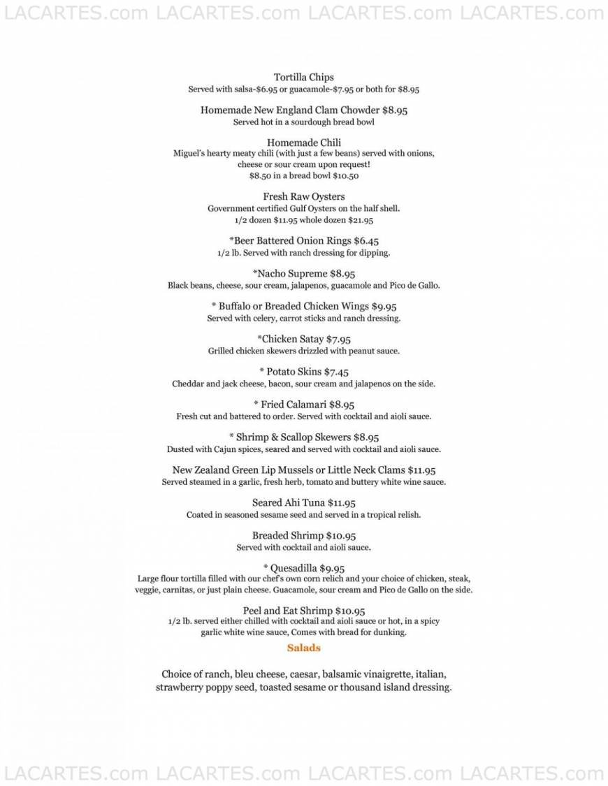  Pricelists of Venice Whaler Bar & Grill 10 Washington Blvd. - Photo 10 of 13