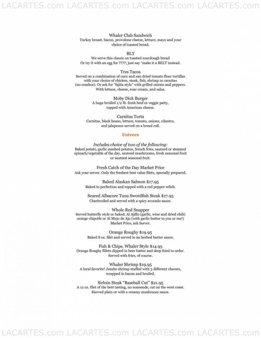  Pricelists of Venice Whaler Bar & Grill 10 Washington Blvd. - Photo 12 of 13