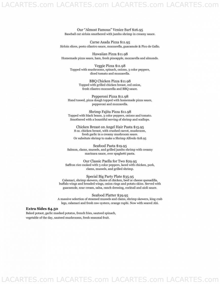  Pricelists of Venice Whaler Bar & Grill 10 Washington Blvd. - Photo 13 of 13