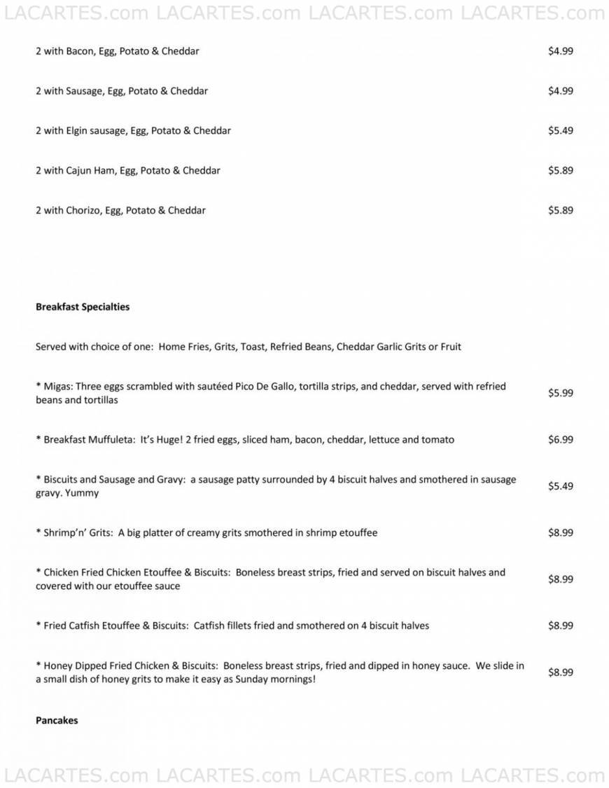  Pricelists of Hoover's Cooking & Catering North 13376 Research Blvd, #400 - Photo 3 of 15