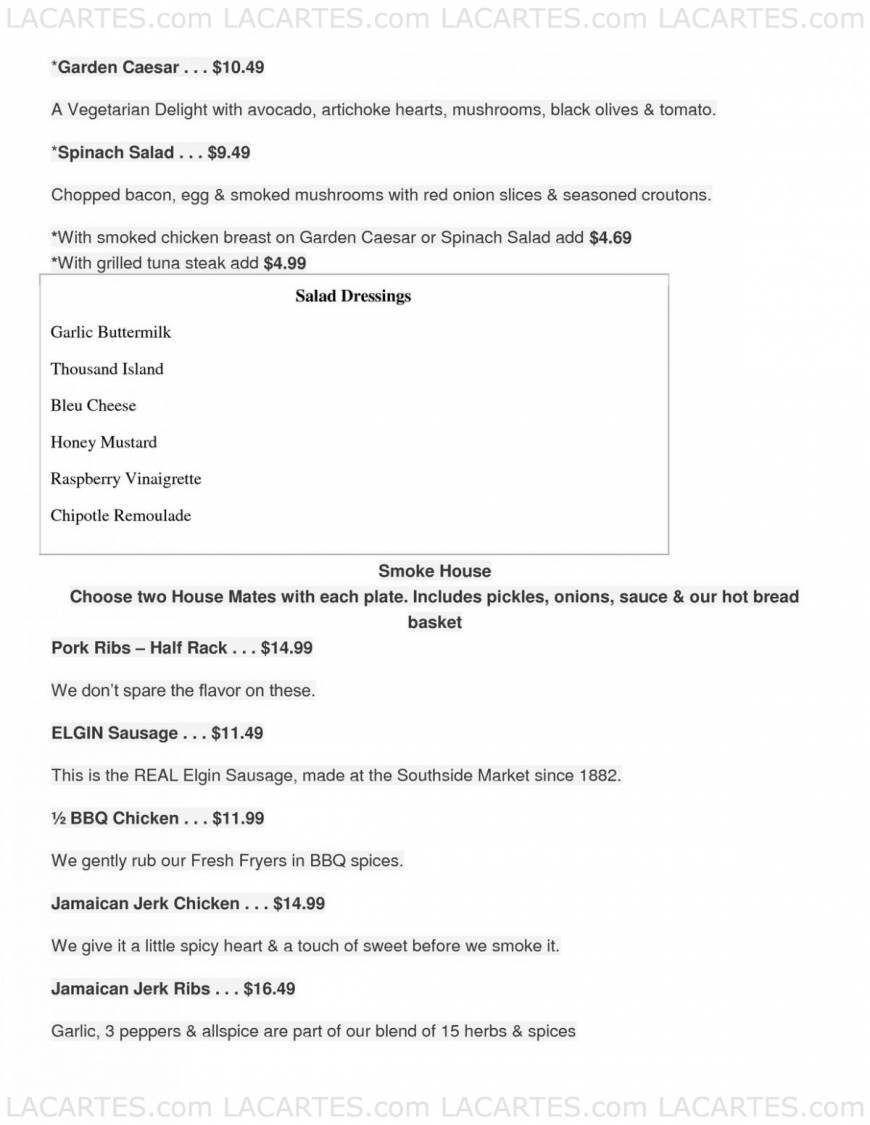  Pricelists of Hoover's Cooking & Catering North 13376 Research Blvd, #400 - Photo 8 of 15